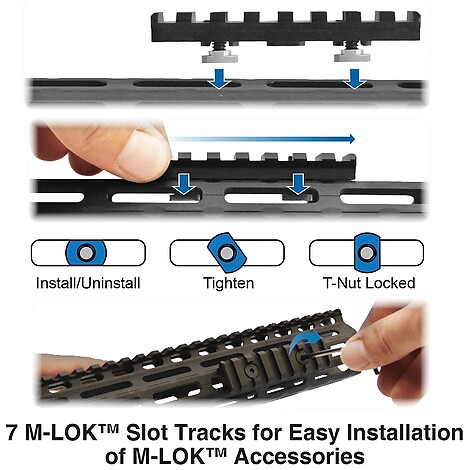 Leapers UTG Pro AR15 Super Slim Free Float 330mm Handguard - bild 5 av 6