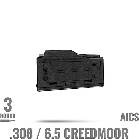 MDT AICS .308/6.5 Creedmoor 3 Skott Magasin Polymer - bild 2 av 3