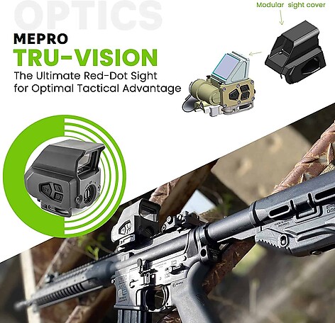 Meprolight Tru-Vision 1x 2 MOA Dot Picatinny Reflexsikte - bild 5 av 8
