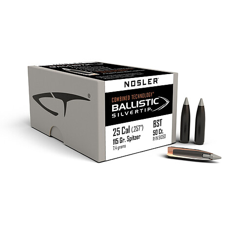 Nosler Ballistic Silver Tip .25 115gr 50/Box
