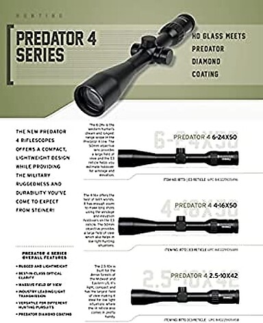 Steiner Predator 4 2.5-10x42 SFP Belyst E3 Kikarsikte - bild 3 av 4