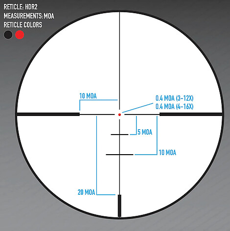 Sightmark Core 2.0 HX 4-16x50 SFP Belyst HDR2 Kikarsikte - bild 7 av 8