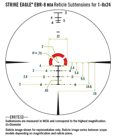Vortex Strike Eagle 1-8x24 FFP Belyst EBR-8 MOA - bild 8 av 8