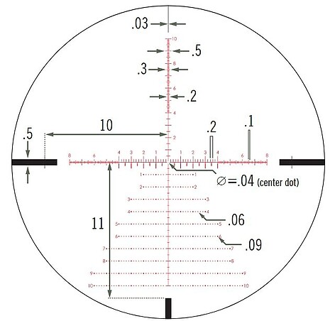 Vortex Strike Eagle 3-18x44 SF FFP Belyst EBR-7C MRAD Kikarsikte - bild 5 av 6