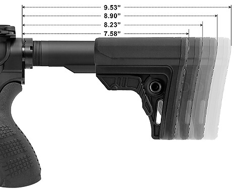 Leapers UTG Pro AR15 OPS Ready S4 Mil-Spec Stock Only - bild 6 av 9