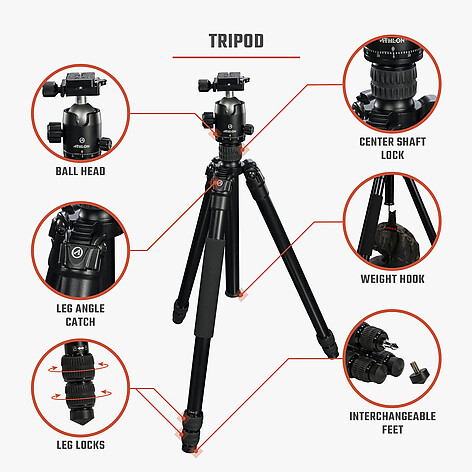 Athlon Midas AL28 Tripod Stativ - bild 2 av 4
