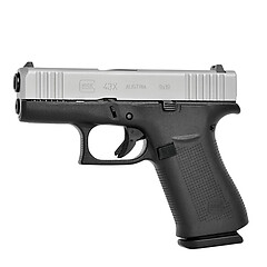 Glock 43X FS Silver Slide 9x19 Pistol