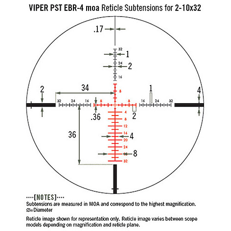 Vortex Viper PST Gen II 2-10x32 FFP Belyst EMR-4 MOA - bild 10 av 10