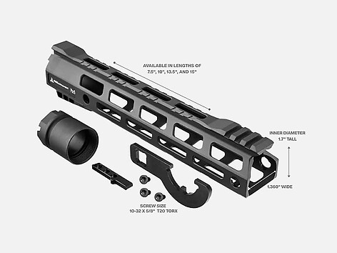 Rise Armament RA-905 M-LOK 254mm Handguard - bild 3 av 3