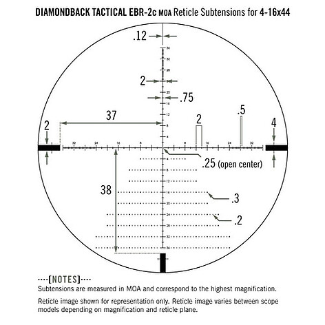 Vortex Diamondback Tactical 4-16x44 FFP EBR-2C MOA Kikarsikte - bild 7 av 7