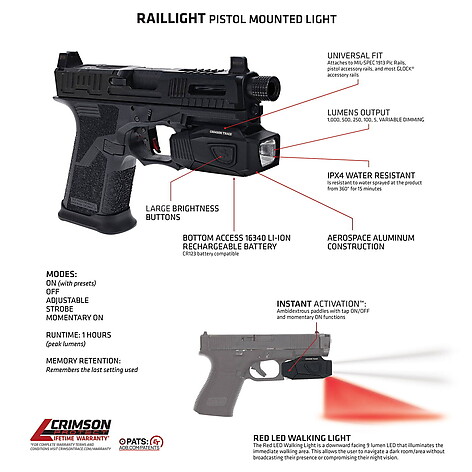 Crimson Trace RailLight Vapenlampa - bild 9 av 9