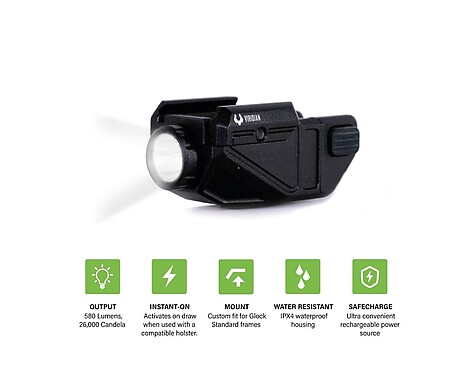 Viridian CTL Custom Glock 17,19,22,23 580 Lumens Vapenlampa - bild 4 av 8