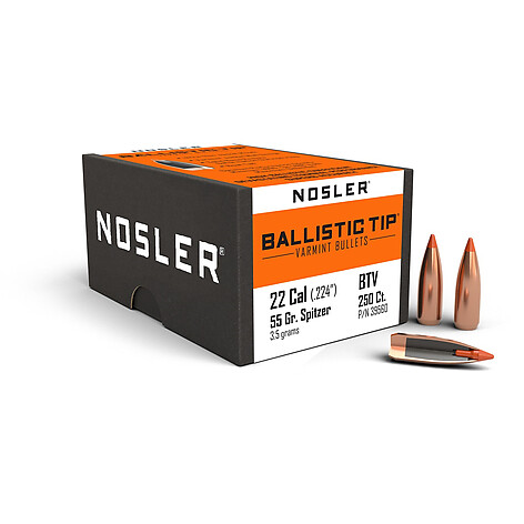 Nosler Ballistic Tip Varmint .22 55gr 250/Box