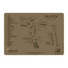 Cerus Gear ProMat Schematic Glock Gen5 43x30cm Brun
