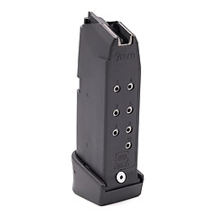 Glock G26 9mm Luger 12 Skott Magasin Svart