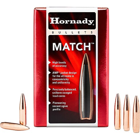Hornady Match Bullets 22 Cal (.224) BTHP 52gr 6000/Box - bild 2 av 2