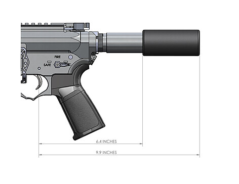 Phase 5 Buffer Tube Kit AR15 Pistol Svart - bild 2 av 2