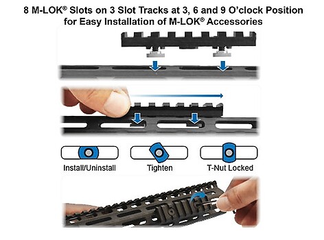 Leapers UTG Pro AR15 Ultra Slim Free Float M-LOK Handguard - bild 2 av 6
