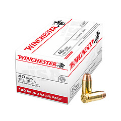 Winchester Full Metal Jacket TC 40 S&W 165gr 100/Box