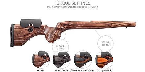 GRS Hunter Light Laminatkolv Bergara B14 LA Orange Black - bild 3 av 5