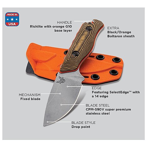 Benchmade 15017-1 Hidden Canyon Hunter Richlite Kniv - bild 5 av 6