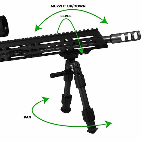 TRUGLO TAC-POD Carbon Pro 15-23cm Pivot Bipod Rembygel - bild 2 av 5