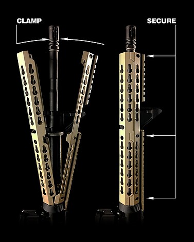 NcSTAR Carbine Extended KeyMod 330mm Handguard Tan - bild 6 av 6