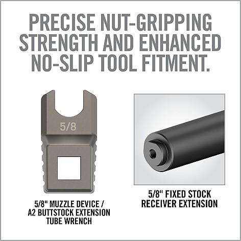 Real Avid Master Fit Muzzle A2 Buttstock Ext Tube 5/8" - bild 5 av 5