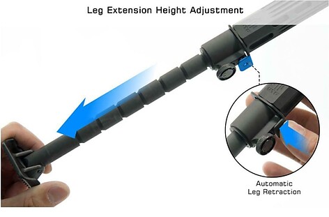 Leapers UTG Big Bore Full Stability Bipod 23-36cm Picatinny - bild 4 av 7