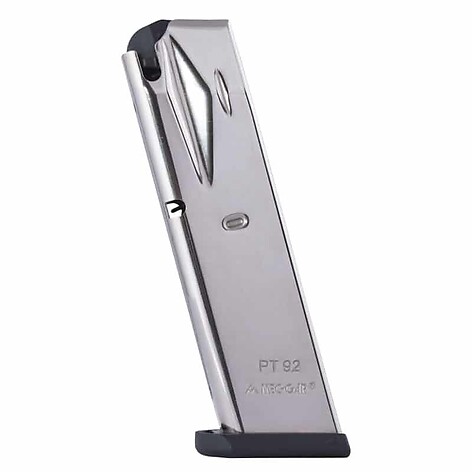 Mec-Gar Taurus PT 92/99 9mm 10 Skott Magasin Silver