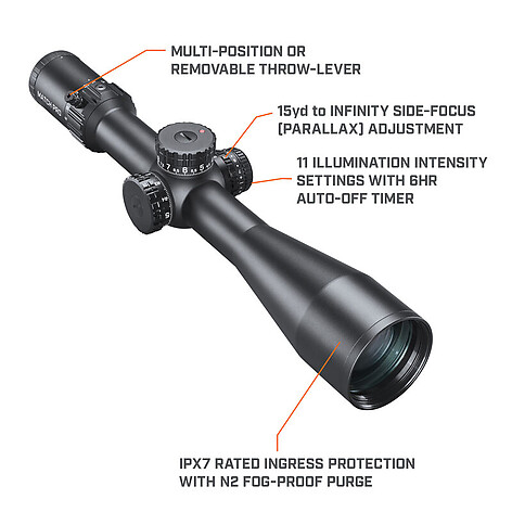 Bushnell Match Pro ED 5-30x56 SF FFP Belyst DM2 Kikarsikte - bild 2 av 11