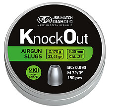 JSB KO Slugs 6.35mm - 2.170g 150st