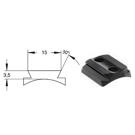 Recknagel Bakre Bas FN Browning Maral H:3.5mm B:15mm