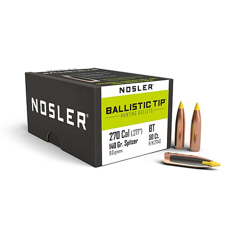 Nosler Ballistic Tip Hunting .270 140gr 50/Box
