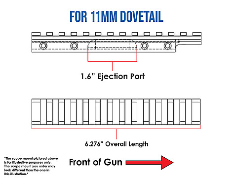EGW Picatinnyskena 20MOA 11mm CZ 457 - Matt - bild 2 av 5