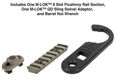Leapers UTG Pro AR15 Super Slim Free Float FDE Handguard - bild 6 av 6