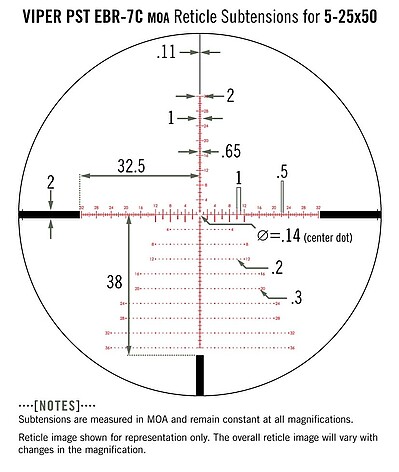 Vortex Viper PST Gen II 5-25x50 FFP Belyst EBR-7C MOA - bild 7 av 9
