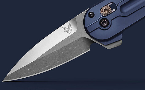 Benchmade 491 Lowden Crater Blue Aluminium Kniv - bild 6 av 8