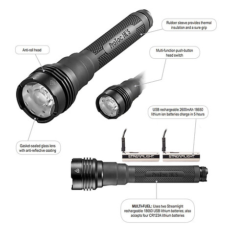 Streamlight Protac HL 5-X 3500 Lumen Ficklampa - bild 2 av 6